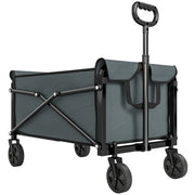 Folding Festival Trolley for Family Outings and Camping with 80L Capacity Grey Outsunny