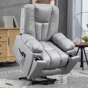 Reclining Massage Armchair with Eight Vibration Points for Relaxation and Comfort Charcoal Grey