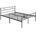King Size Metal Bed Frame with Under Bed Storage and Stable Support Black