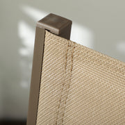 Set of 2 Khaki Aluminium Stacking Garden Chairs Lightweight and Space Saving Design