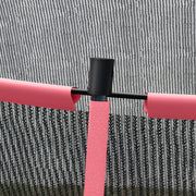 10ft Garden Trampoline with Safety Net for Family Outdoor Play Pink AOSOM