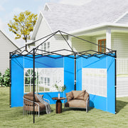 Set of Two Blue 3 x 3m Gazebo Frame Replacement Walls by Outsunny