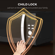 23L 800W Digital Solo Microwave with 5 Power Levels and Auto Cook Menus by HOMCOM