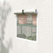 Walk In Garden Greenhouse With 12 Shelves And Roll Up Door For Plants, White