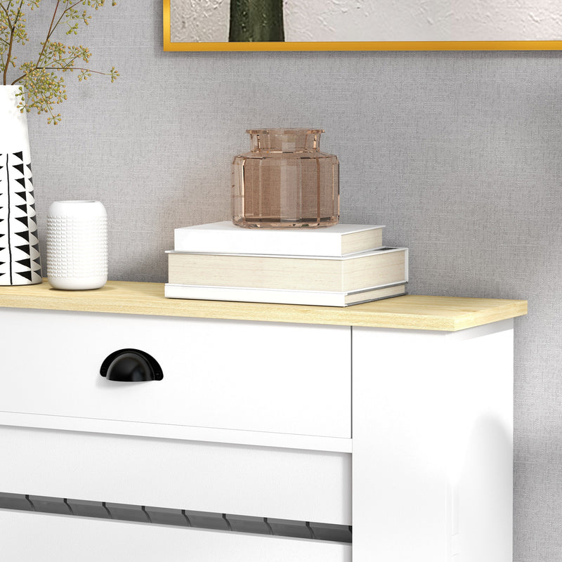 Radiator Cover with Storage Drawer Ideal for Living Room or Hallway 95.5 x 78 cm, White