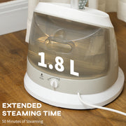 1800W Standing Clothes Steamer with Accessories Grey by HOMCOM