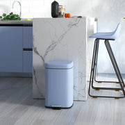 20L Metal Kitchen Bin with Soft Close Lid Ideal for Home or Office Use Light Blue