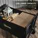 120L Folding Garden Trolley Cart with Wheels and Adjustable Handle for Camping and Beach by Outsunny