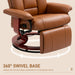 Brown Faux Leather Executive Recliner Chair with Padded Armrests For Home or Office by HOMCOM