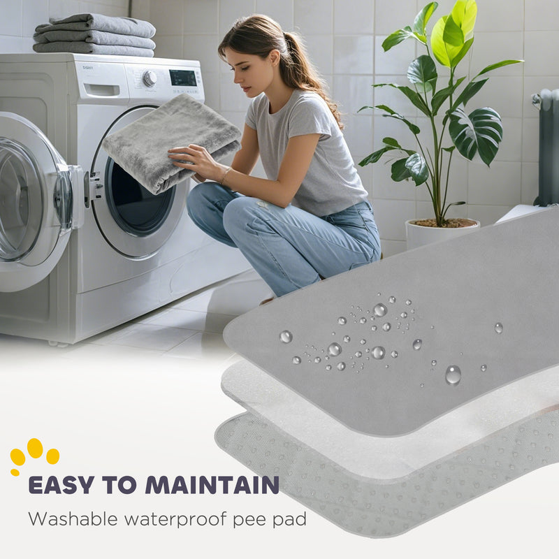 Steel Dog Whelping Box with Washable Pad and Windproof Cloth for Small Medium Dogs Grey