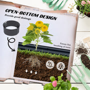 Set of 2 Raised Metal Garden Beds in Dark Grey with Safety Edging Easy to Assemble