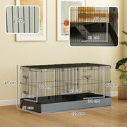 2 in 1 Guinea Pig and Rabbit Cage with Waterproof Floor and Playpen by PawHut