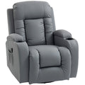 Reclining Massage Armchair with Heat and Remote for Relaxing Evenings at Home Grey