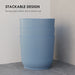 Set of 3 Blue 22cm Garden Planters Lightweight and Durable by Outsunny