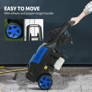 Pressure Washer for Patios Cars and Garden Furniture with Adjustable Nozzle Blue Black AOSOM