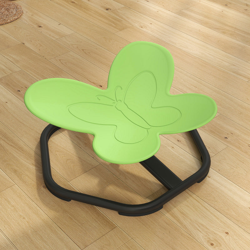 Butterfly Shaped Kids Swivel Chair for Sensory Play and Balance Training Green AOSOM