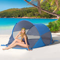 2 Person Pop Up Camping Tent With Lightweight Fibreglass Frame For Outdoor Use Blue AOSOM