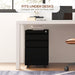 3 Drawer Steel Filing Cabinet With Lock For A4 Legal And Letter Files On Wheels, Black