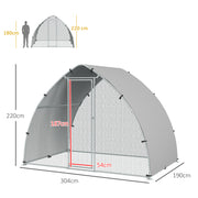 Large Outdoor Chicken Coop with Weatherproof Cover for 4 to 6 Hens and Ducks PawHut