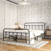Double Metal Bed Frame with Strong Support for Modern Bedrooms Black