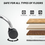 Ergonomic High Back Faux Leather Office Chair With Extra Padding For Comfort Charcoal Grey