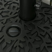 Black Half Parasol Umbrella Base Fillable With Water or Sand by Outsunny