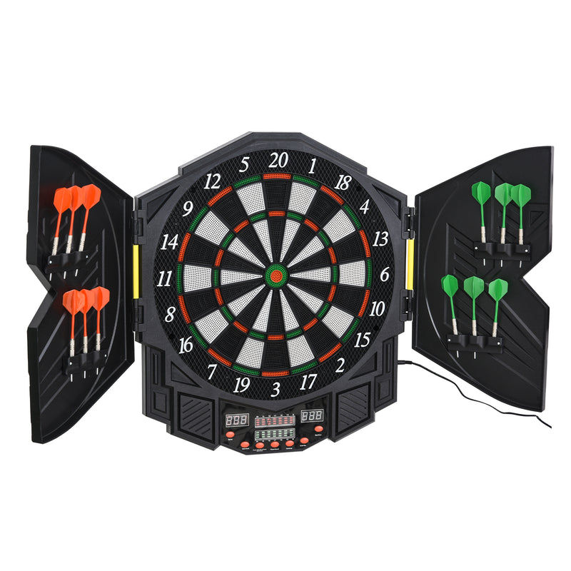 Electronic Dartboard with Automatic Scoring for Safe Family Games at Home Black