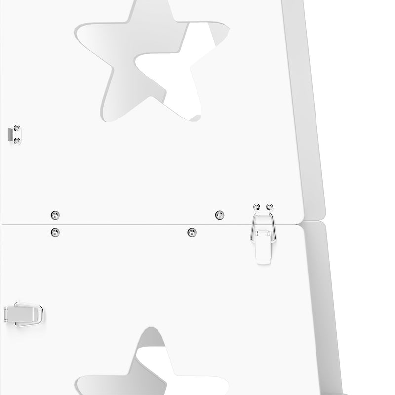 White 2-in-1 Toddler Step Stool with Safety Rail for Kitchen and Bathroom by AIYAPLAY