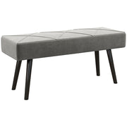 Upholstered End of Bed Bench with Steel Frame Ideal for Bedroom or Hallway, Grey