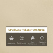 Beige 2 Seater Garden Chair Cushion Set for Indoor or Outdoor Use with Padded Support