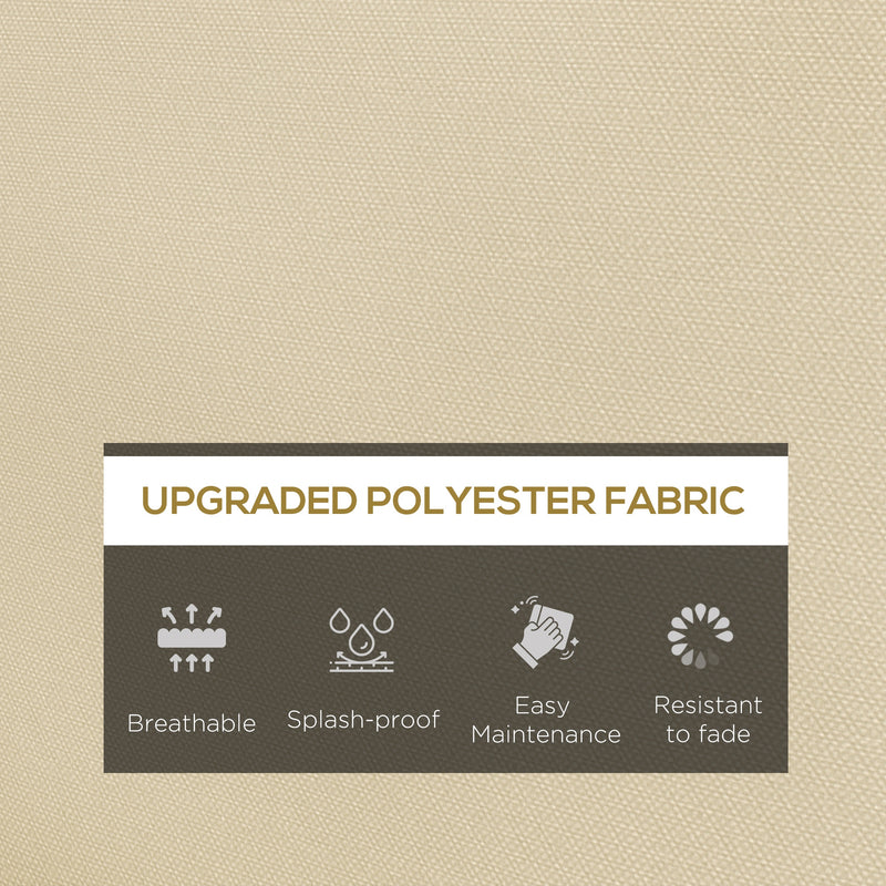 Beige 2 Seater Garden Chair Cushion Set for Indoor or Outdoor Use with Padded Support