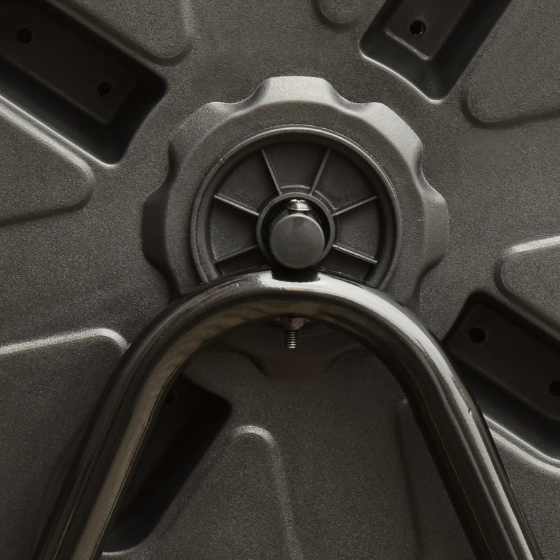 160L Dual Chamber Rotating Garden Composter in Orange by Outsunny