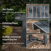 Grey 2 Seater Wooden Garden Bench Durable and Stylish Outdoor Seating by Outsunny