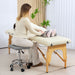 Grey Adjustable PU Leather Rolling Stool with Swivel and Wheels by HOMCOM