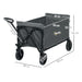 120L Folding Garden Trolley Cart with Wheels and Adjustable Handle for Camping and Beach by Outsunny