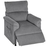 Electric Massage Recliner Chair with Corduroy Upholstery for Home Comfort Grey