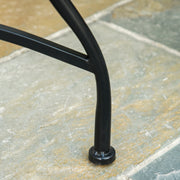 Round Mosaic Garden Table Grey and Black Ideal for Outdoor Dining or Balcony Use