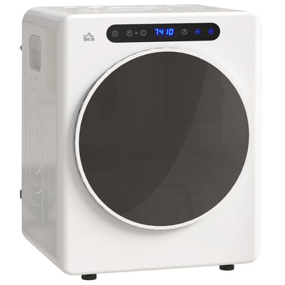 4kg Vented Tumble Dryer 1000W Compact Freestanding with Timer and 6 Heat Settings White by HOMCOM AOSOM