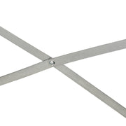 Light Grey Galvanised Steel Raised Garden Bed with Reinforced Rods for Outdoor Planting