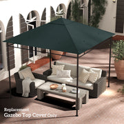 3 x 3 m Garden Gazebo Canopy Top Cover with Drain Holes for Outdoor Use Grey AOSOM