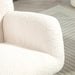 Cream White Teddy Fleece Wingback Rocking Chair with Wooden Base by HOMCOM