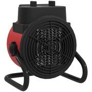 2000W Portable Ceramic Electric Heater with Adjustable Fan for Home or Office Red