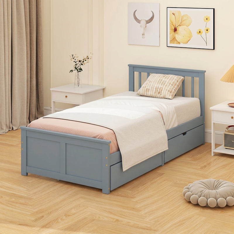 Single Bed Frame with Storage Drawers for Organised Small Bedrooms
