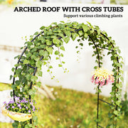Garden Arch for Patios and Hard Surfaces with Stable Base for Events and Climbing Plants Black Outsunny