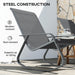 Set of Two Grey Rocking Garden Chairs for Outdoor Comfort by Outsunny