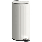 Kitchen Pedal Bin 30L with Soft Close Lid and Removable Inner Bucket Cream Homcom