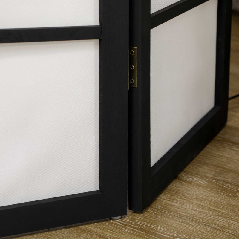 3 Panel Wooden Folding Room Divider Freestanding Privacy Screen for Bedroom, White