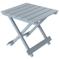 Foldable Wooden Garden Side Table for Outdoor or Indoor Use Slatted Top Light Grey Outsunny
