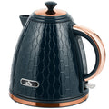 3000W Electric Kettle With Rapid Boil And Honeycomb Design For Kitchen Use Dark Blue AOSOM