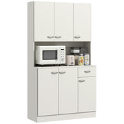 White Freestanding Kitchen Pantry Storage Cabinet With Shelves by HOMCOM
